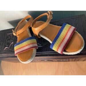 Girls Espadrille Sandals Summer Fun Rainbow & Bright! ~ Gap ~ Sz 12 (Little Kid)